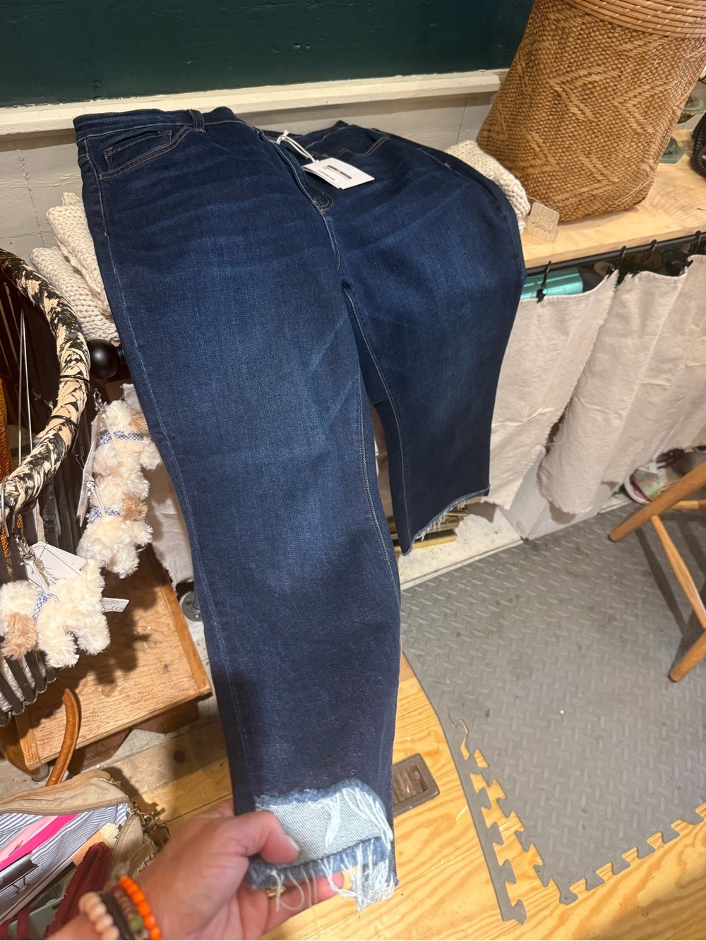 Women's Plus Size Dark Blue Boot-Cut Jeans size 18